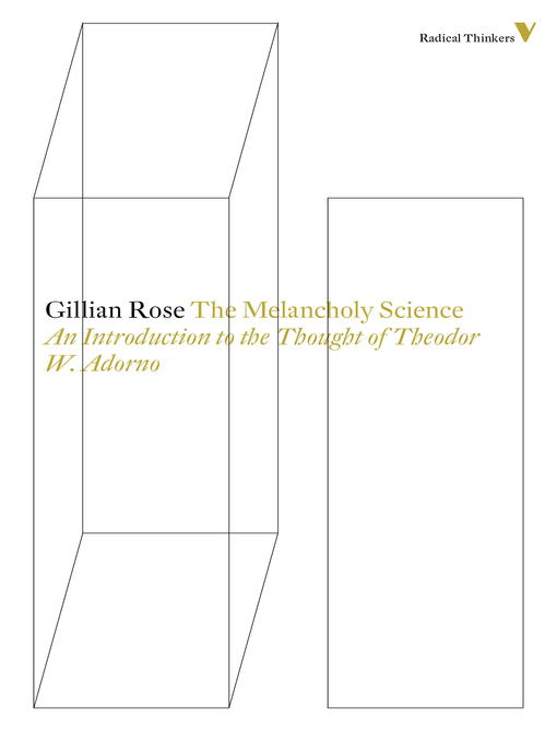 Title details for The Melancholy Science by Gillian Rose - Wait list